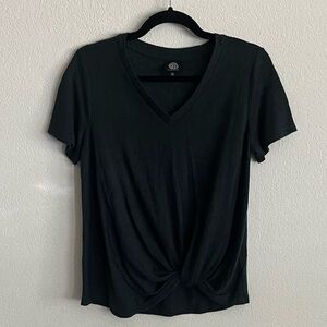 Bobeau Twist Front Burnout Tee